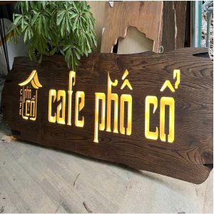 thiết kế bảng hiệu gỗ