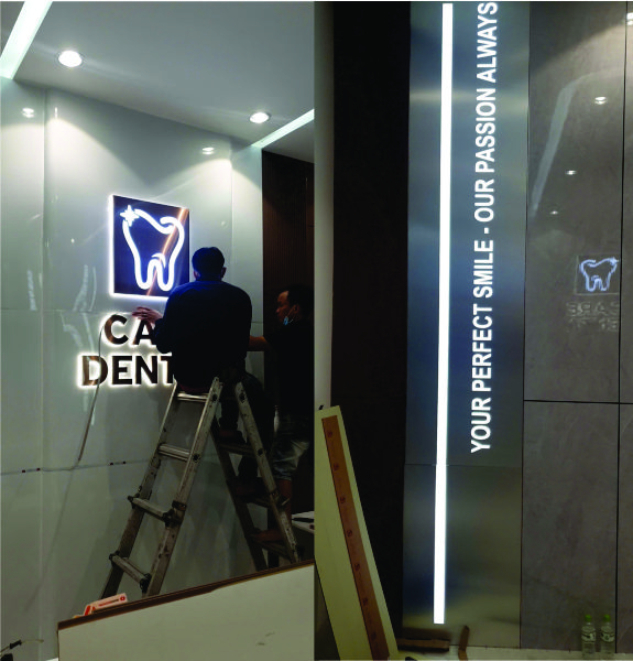 thi công bảng hiệu phòng khám nha khoa
